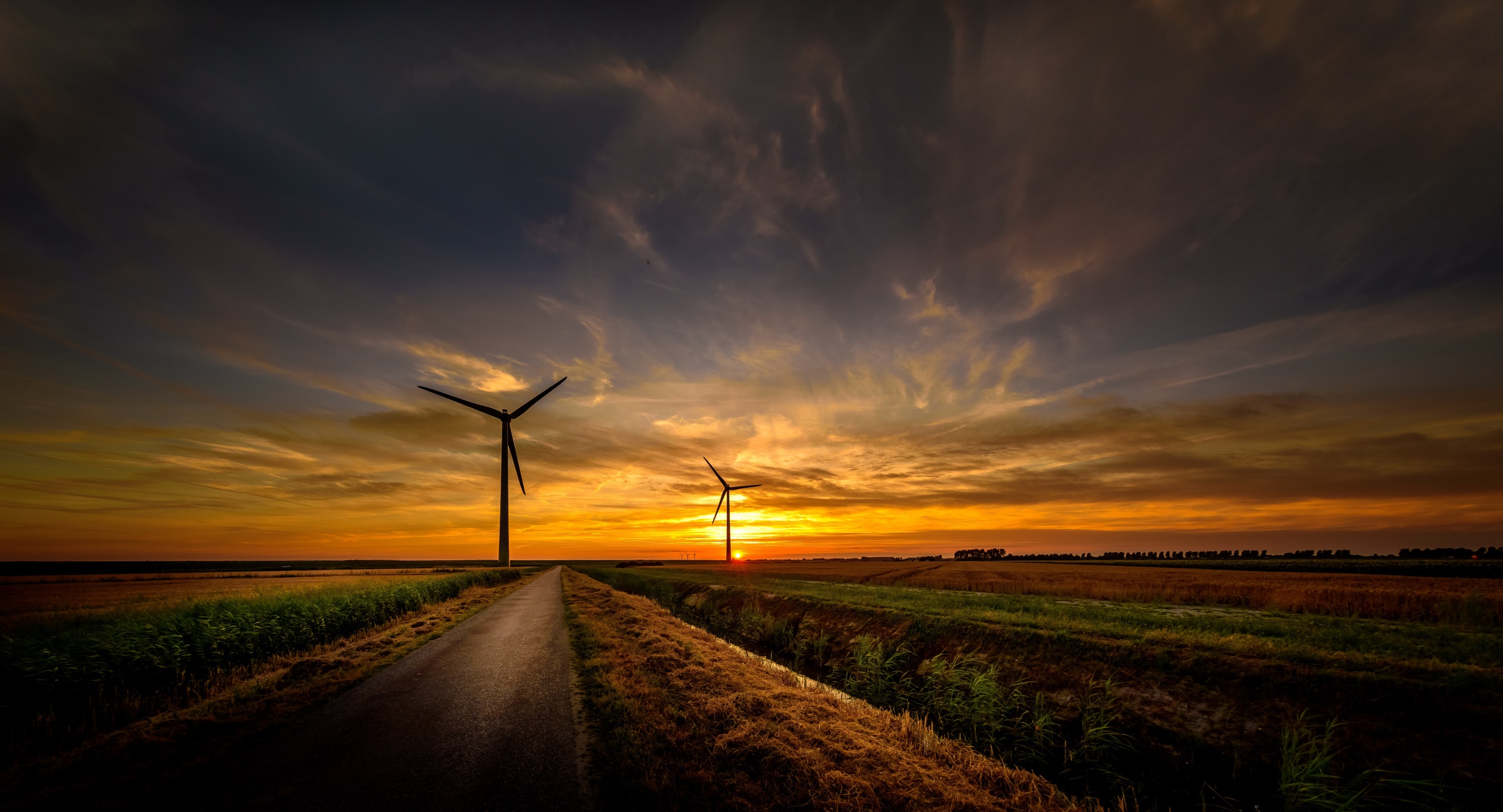 Wind Turbine Background 4k - HD Wallpaper 