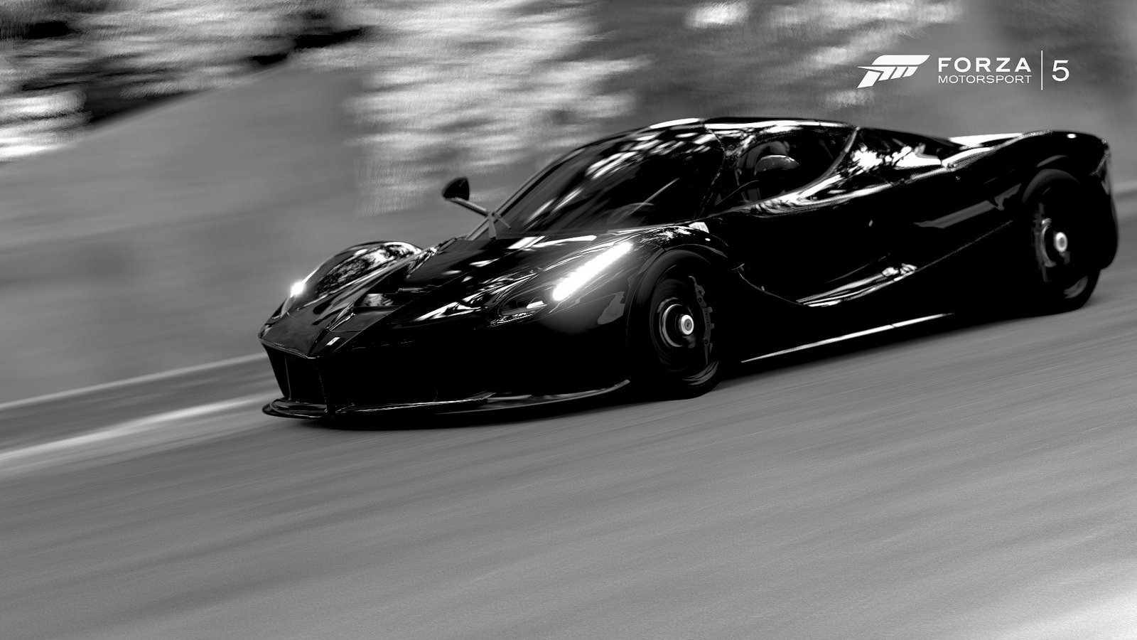 Laferrari Black And White - HD Wallpaper 