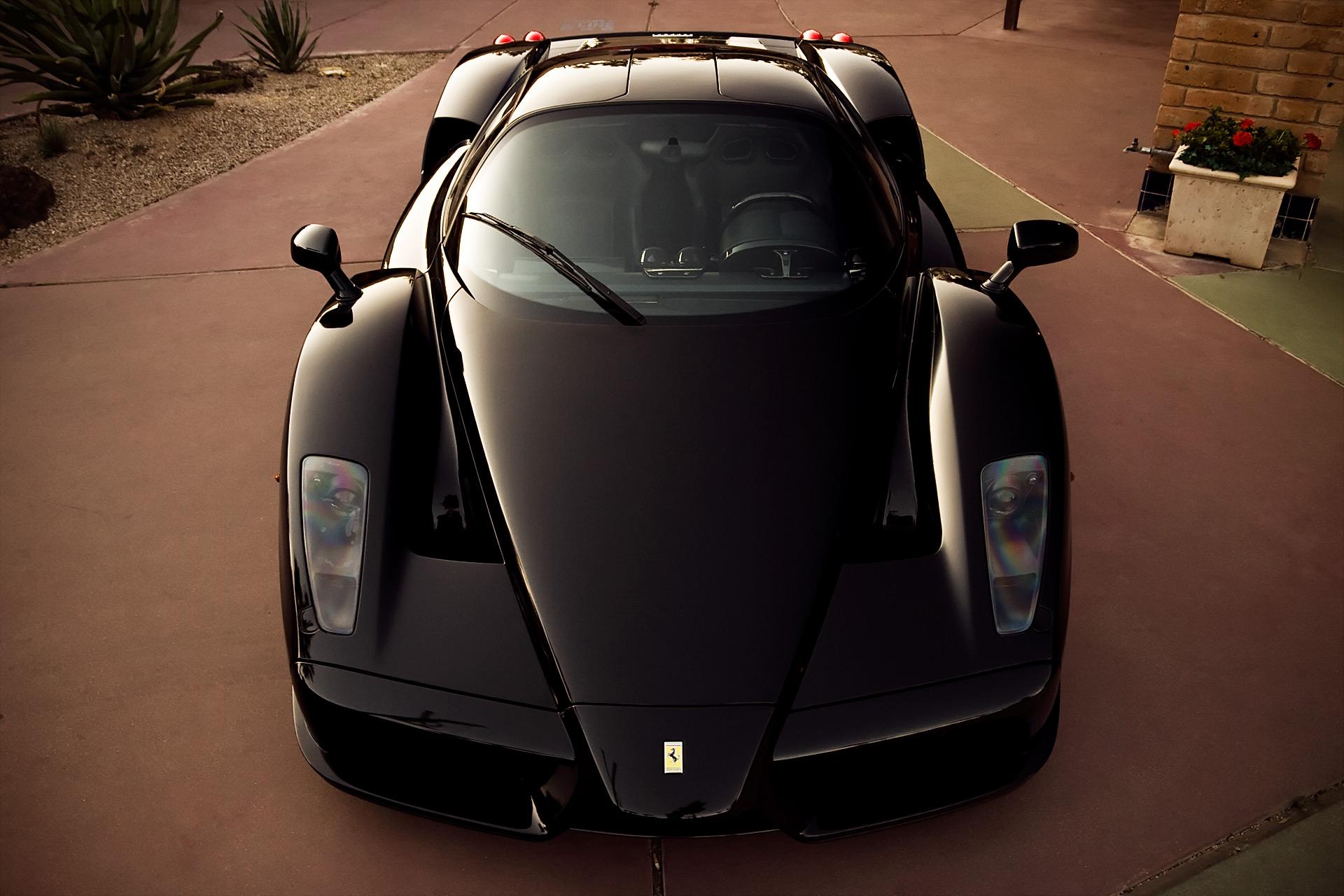 Ferrari, Enzo, Front View, Hood, Black - Ferrari Enzo Phone Wallpapper - HD Wallpaper 