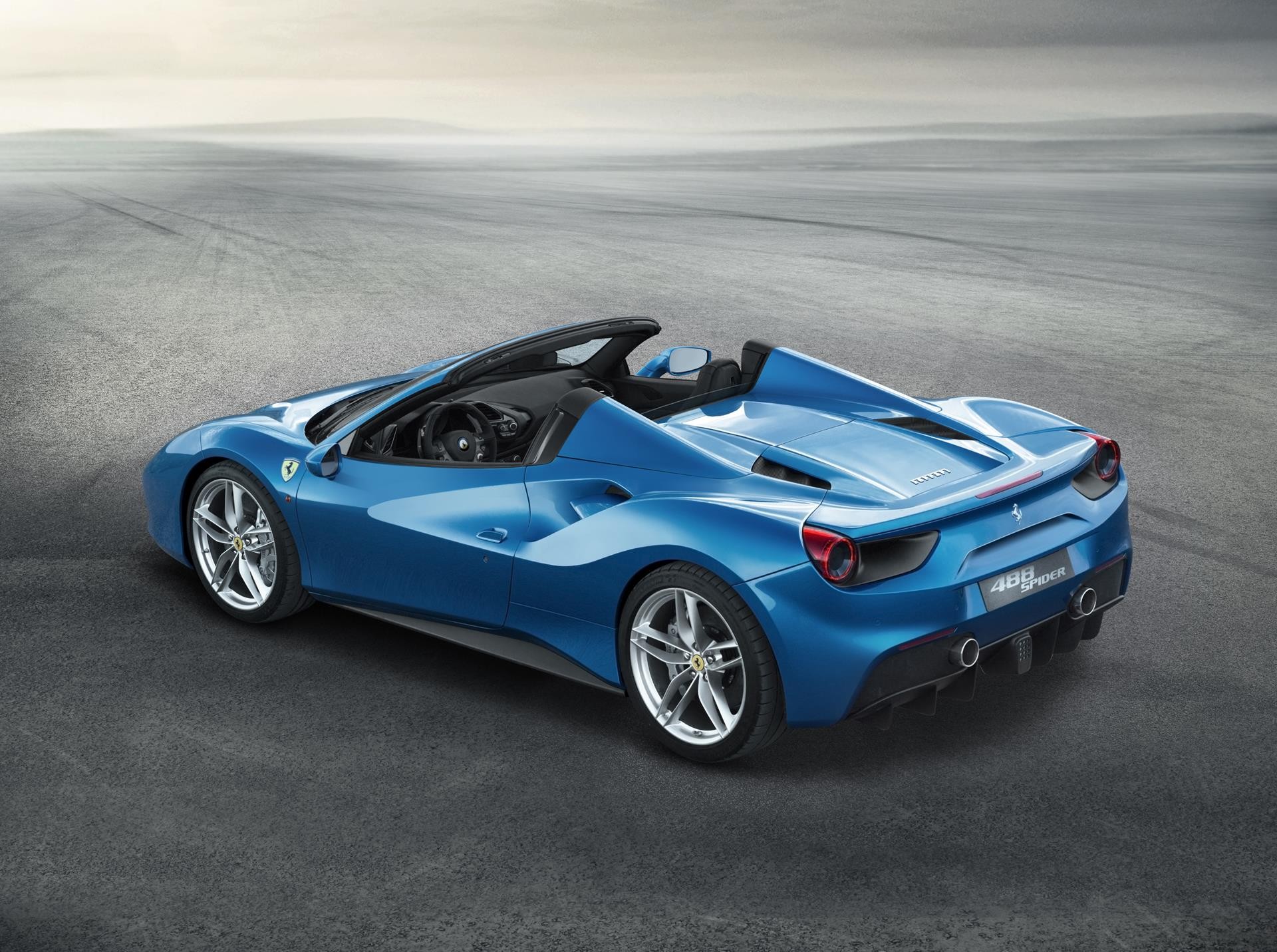 Ferrari 488 Gtb Roof Down - HD Wallpaper 