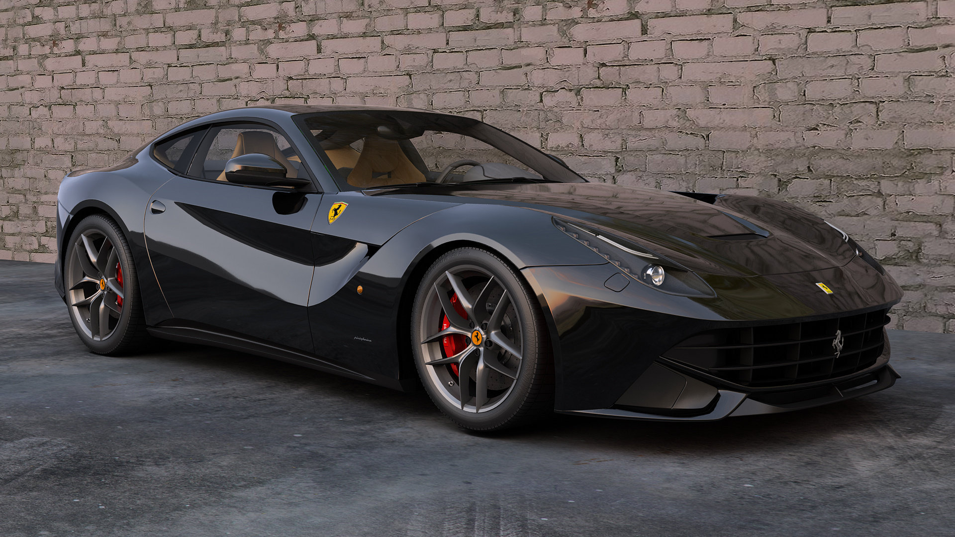 Free Download Ferrari F12 Berlinetta Wallpaper Id - Black Ferrari F12 2017 - HD Wallpaper 