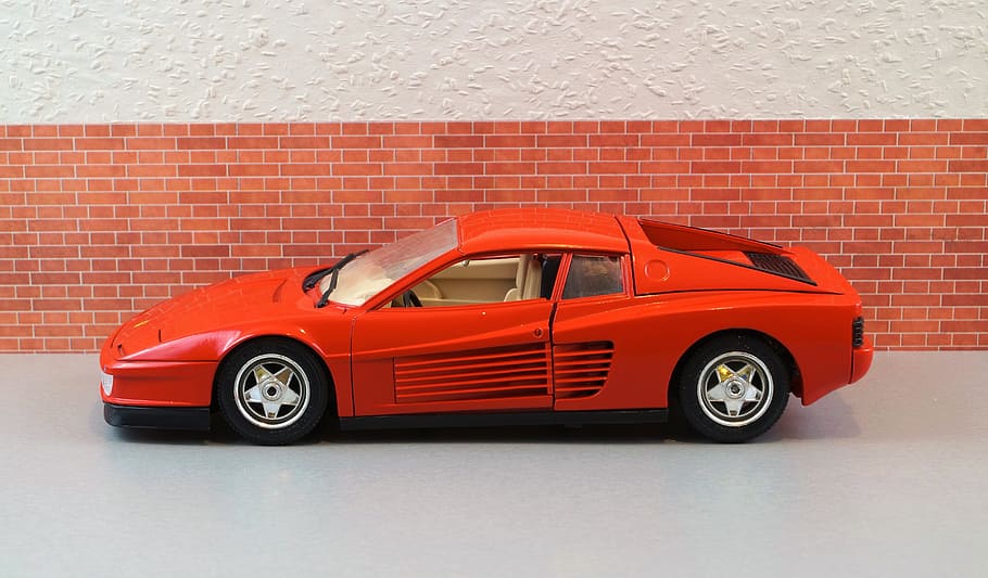 Model Car, Ferrari, Testarossa, Speed, Italy, Fast, - 舊 款 法拉利 - HD Wallpaper 