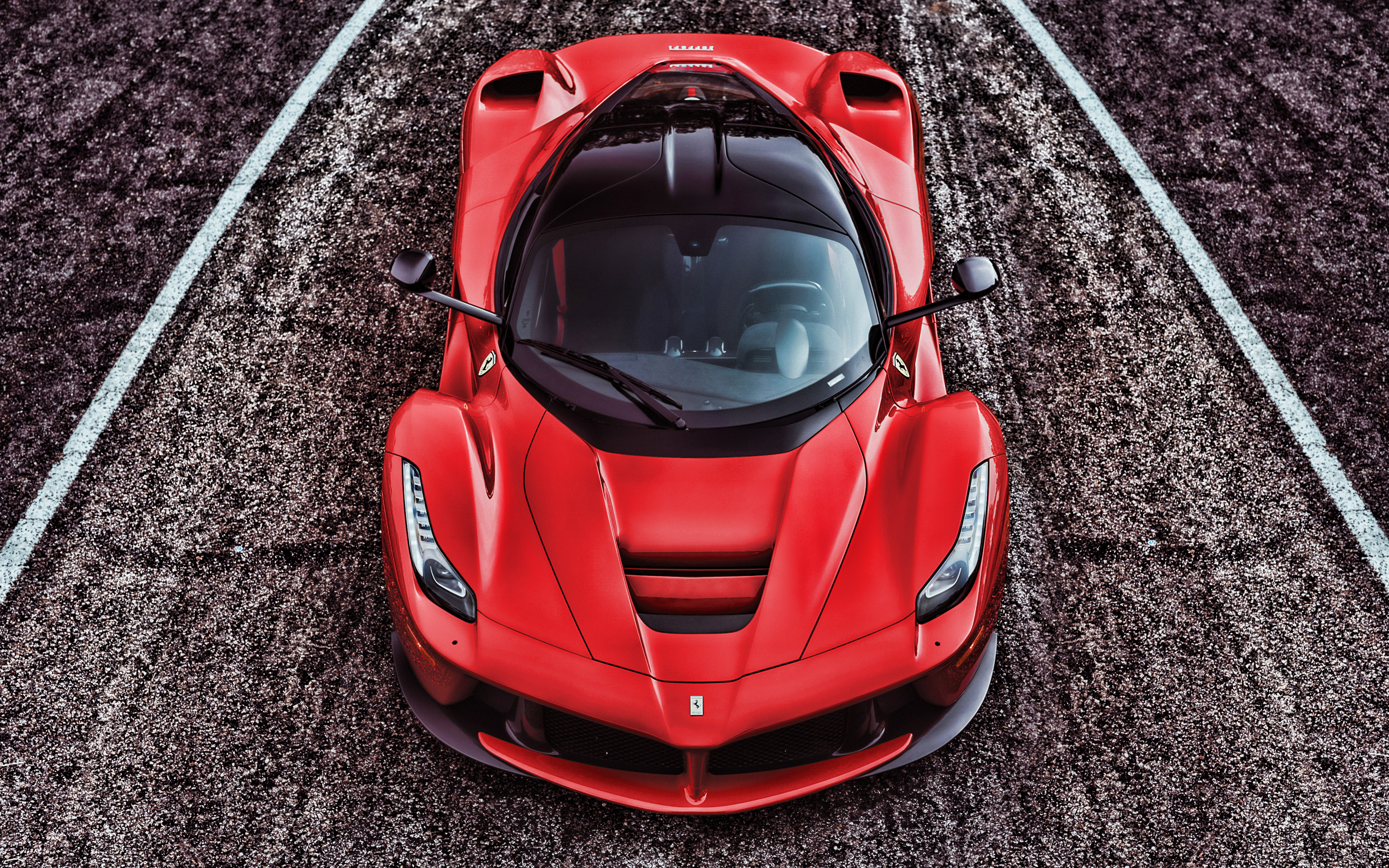 4k, Ferrari Laferrari, View From Top, 2018 Cars, Hdr, - Mclaren F1 - HD Wallpaper 