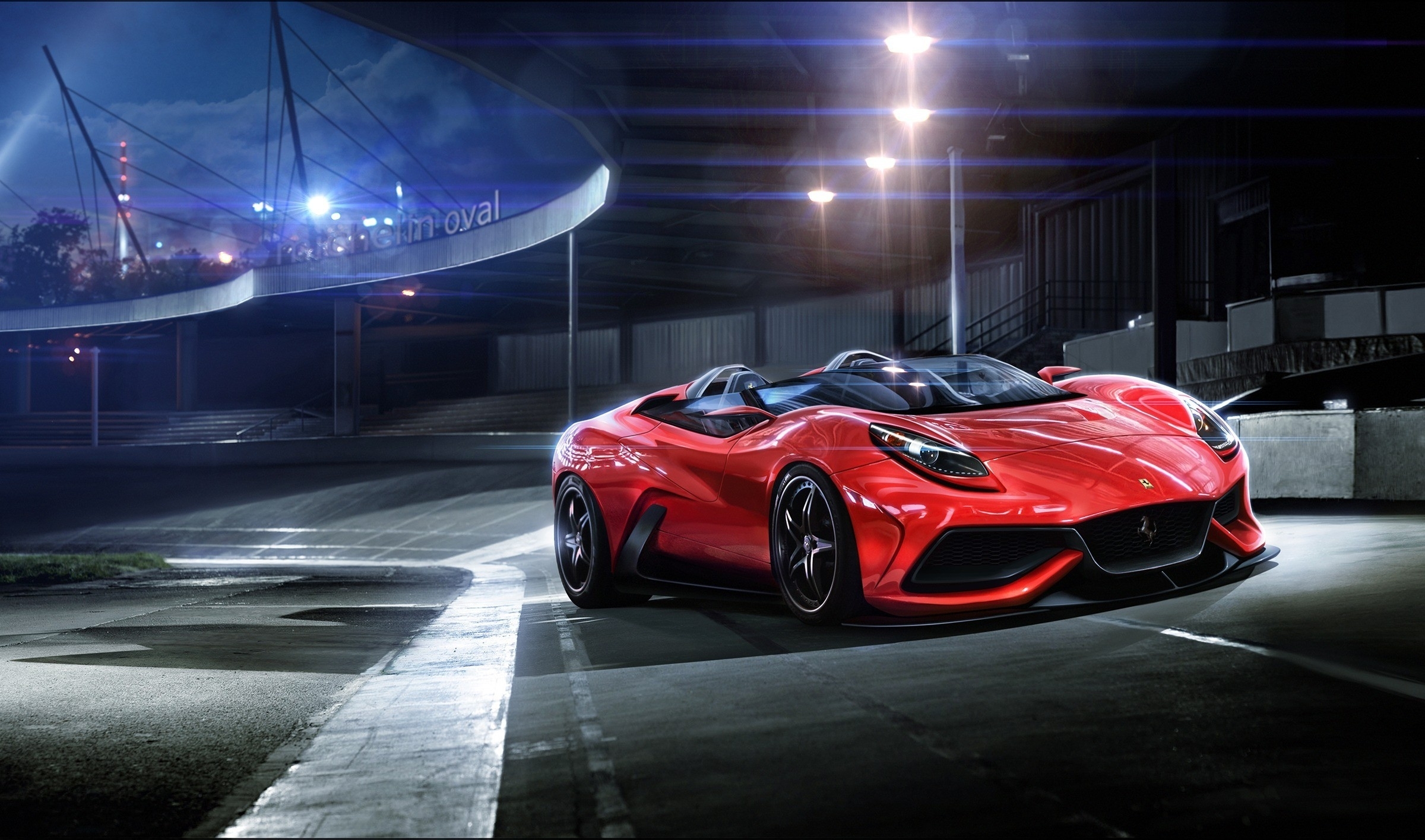 Super Red Cars - HD Wallpaper 