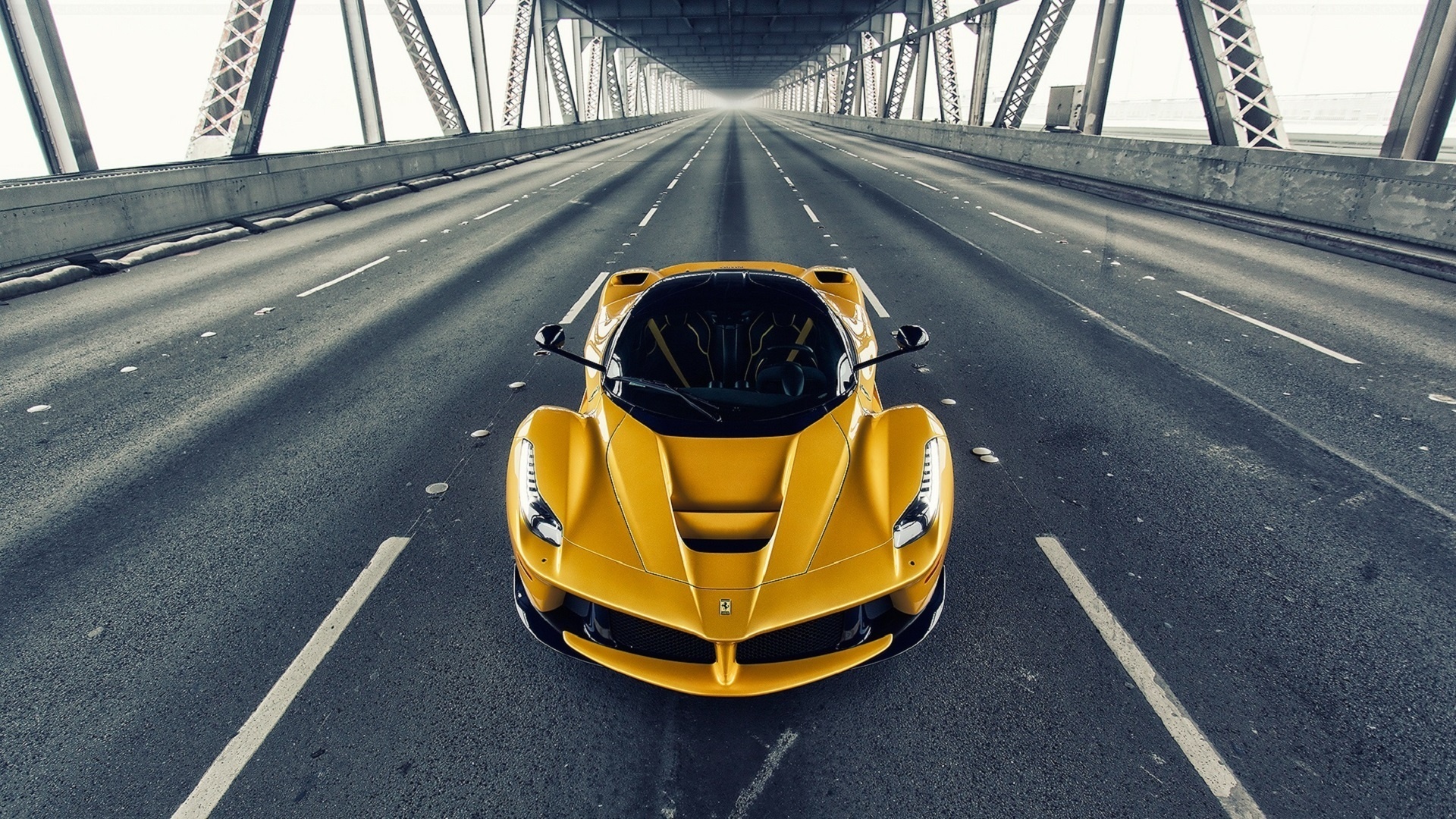 Yellow Ferrari Laferrari Sports Car Hd Wallpaper - Laferrari Yellow - HD Wallpaper 