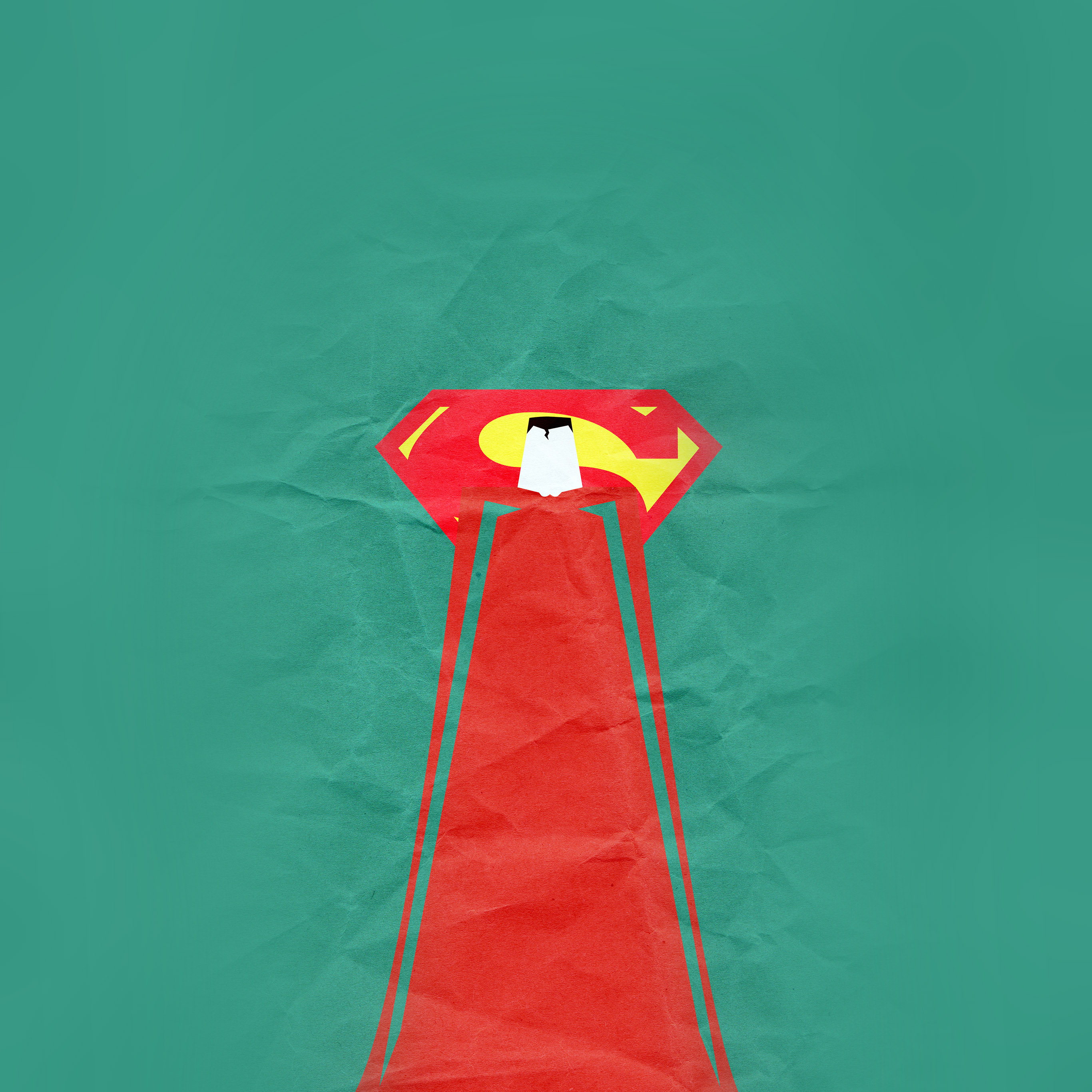 Superman Minimal Wallpaper Blue - HD Wallpaper 