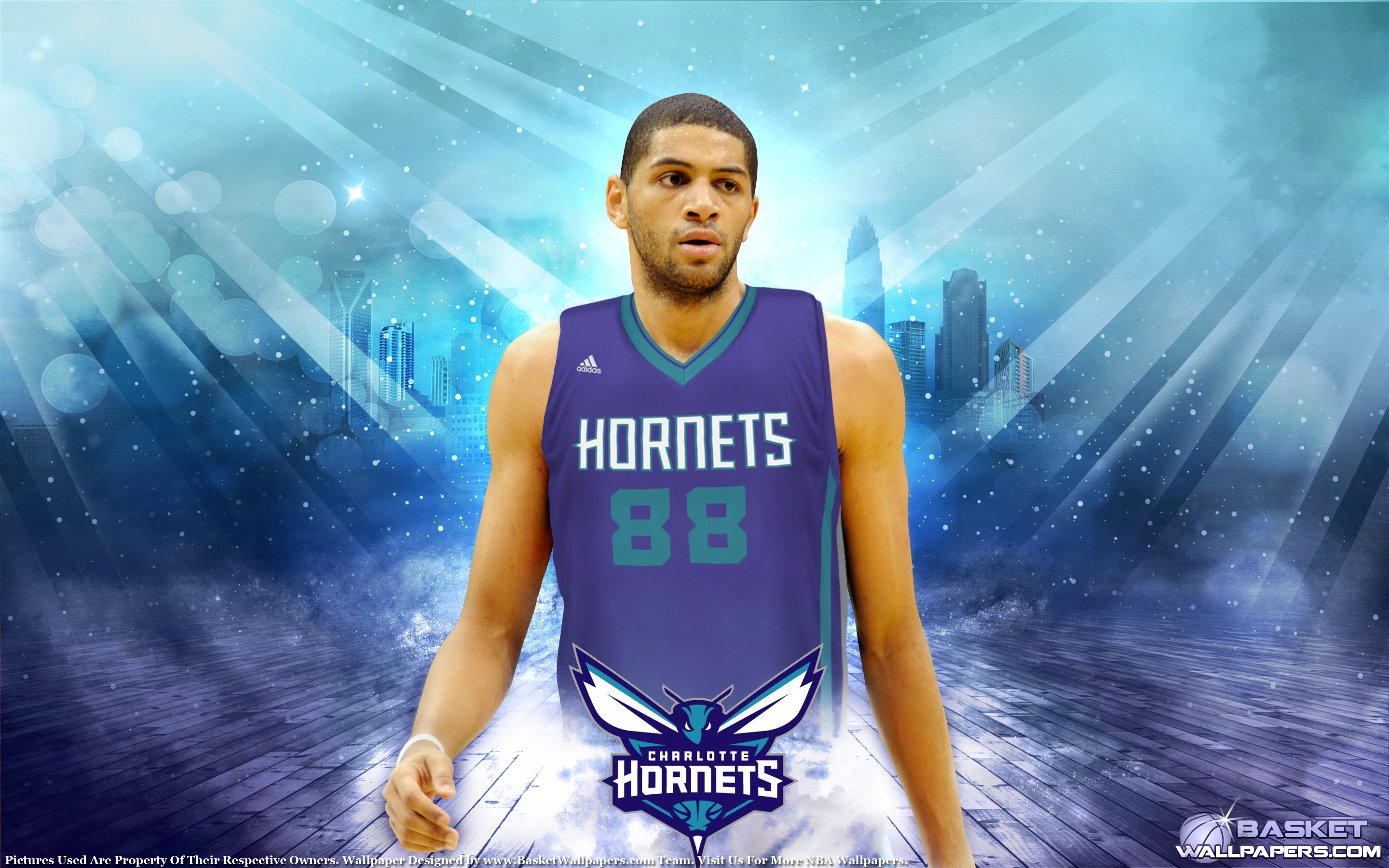 Nicolas Batum Hornets 2015 Wallpaper - Nicolas Batum - HD Wallpaper 
