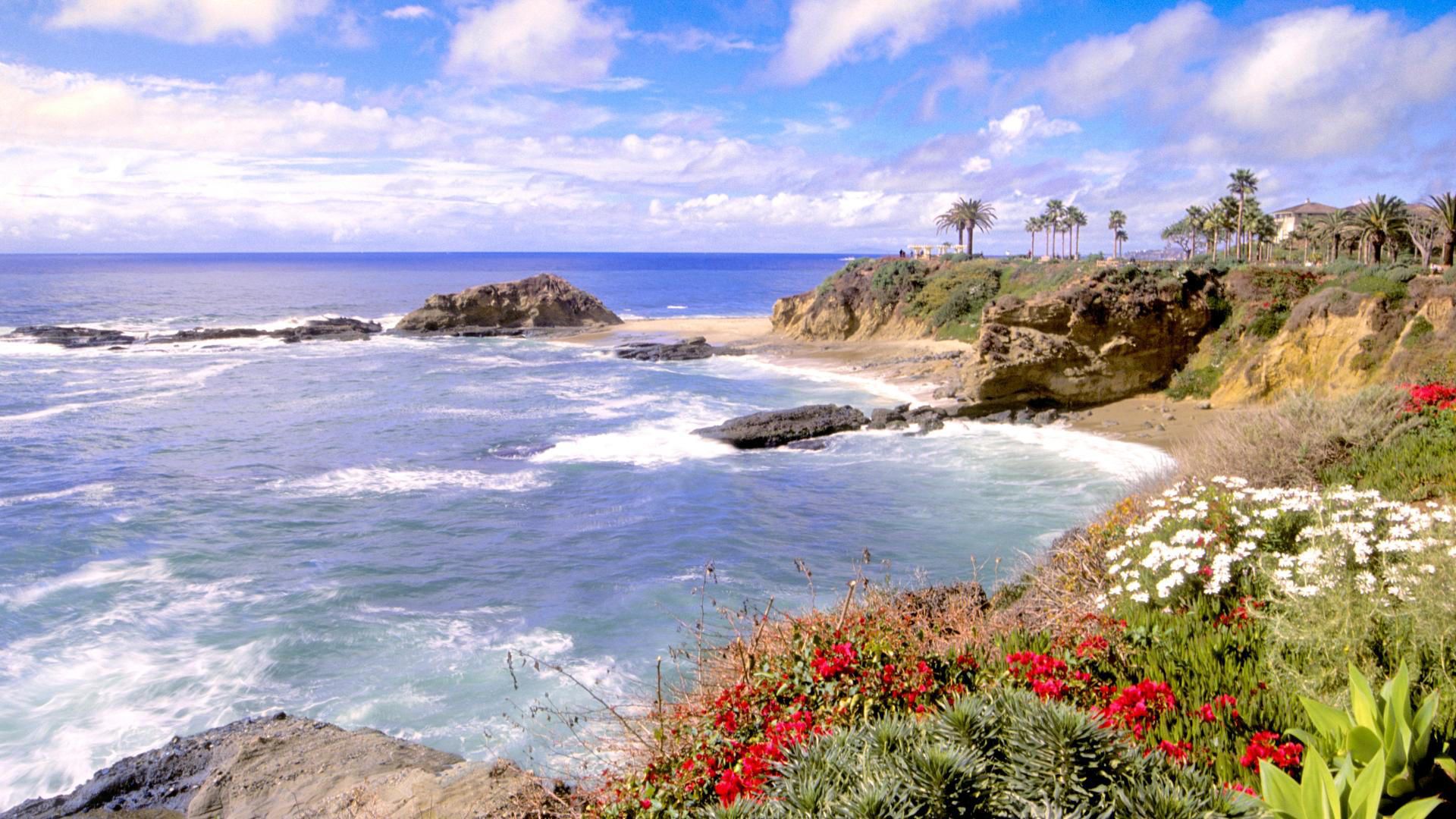 Beautiful California Beach Wallpaper Hd - Sunset Laguna Beach California - HD Wallpaper 