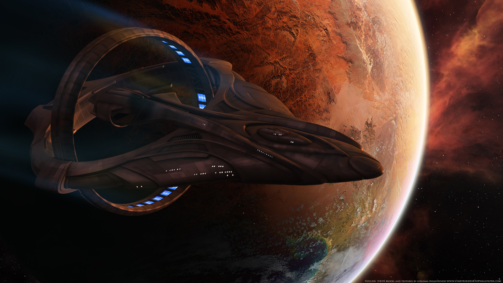 - Star Trek Vulcan Vessel D Kyr - D Kyr Class Starship - HD Wallpaper 