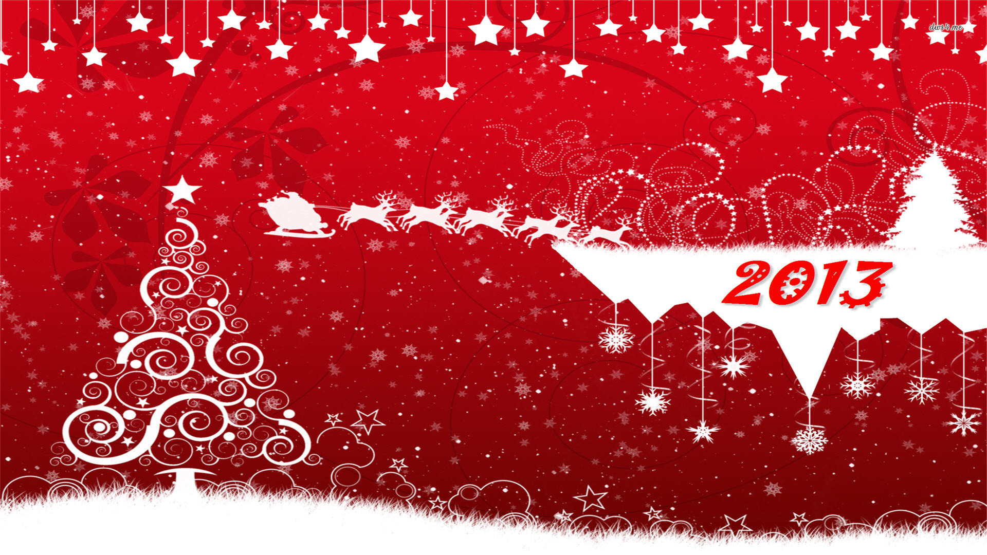 Christmas Wallpaper Red And White - HD Wallpaper 