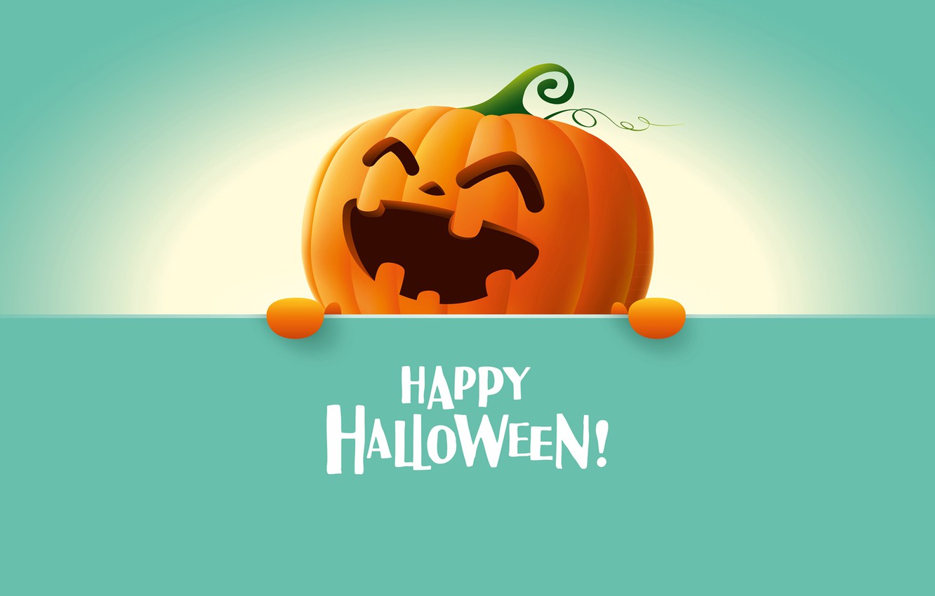 Photo Wallpaper Halloween, Happy, Holidays, Minimalism, - Happy Halloween - HD Wallpaper 