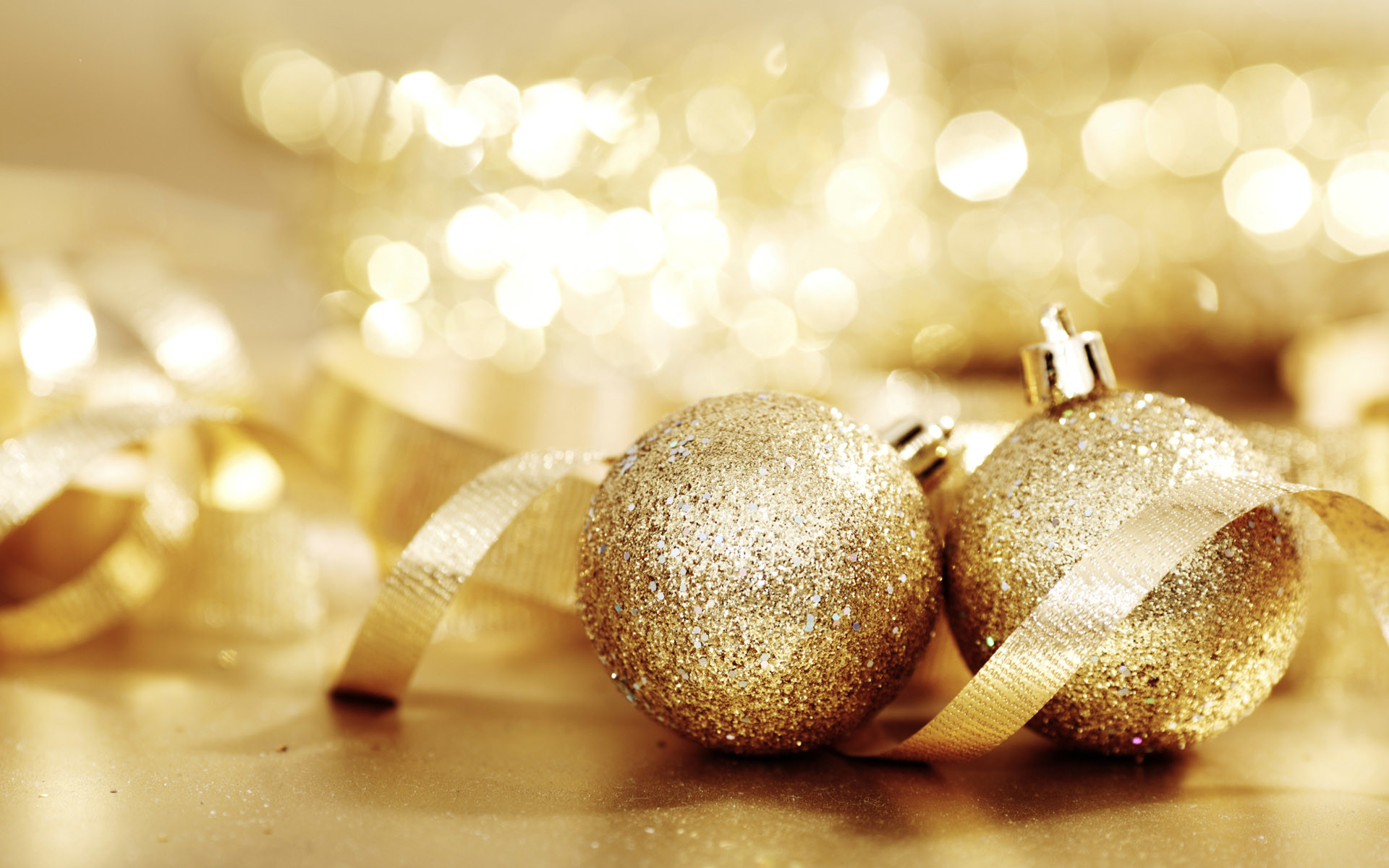 1920x1200, Gold Holiday Wallpaper Widescreen 
 Data - Christmas Balls Images Hd - HD Wallpaper 