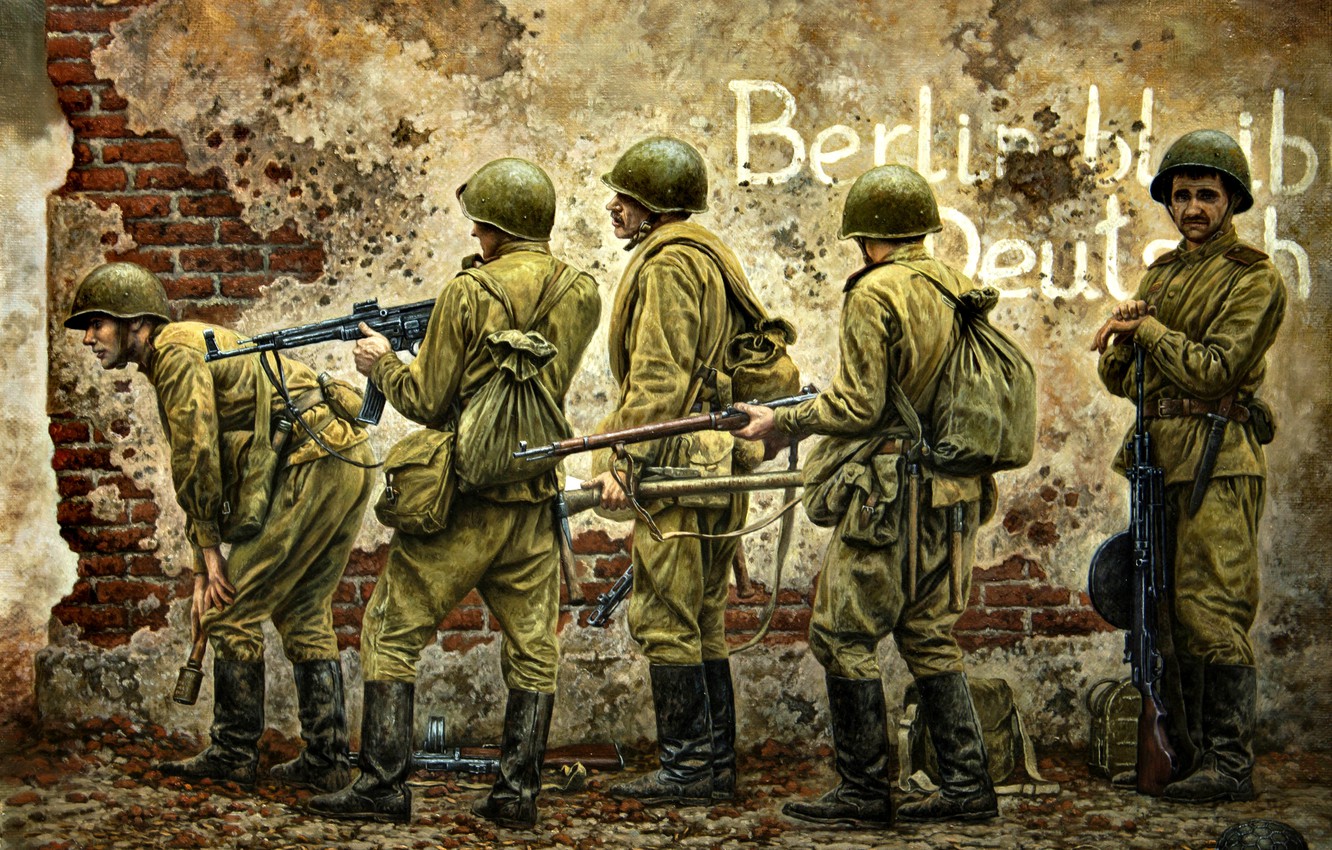 Photo Wallpaper Soldiers, The Great Patriotic War, - Великая Отечественная Вторая Мировая Война - HD Wallpaper 