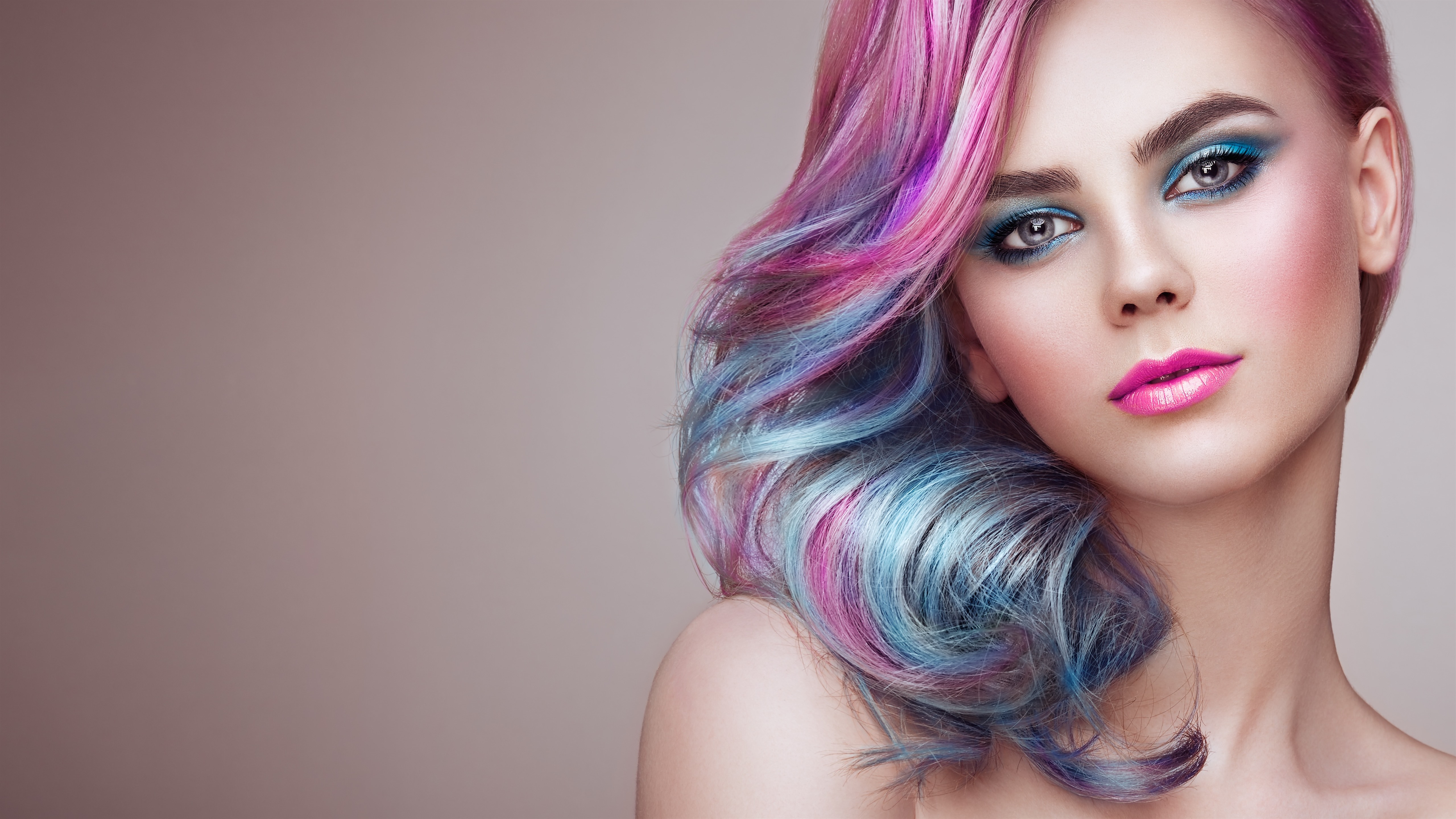 Wallpaper Beautiful Fashion Girl, Hairstyle, Pink Hairs, - Hair Style - HD Wallpaper 
