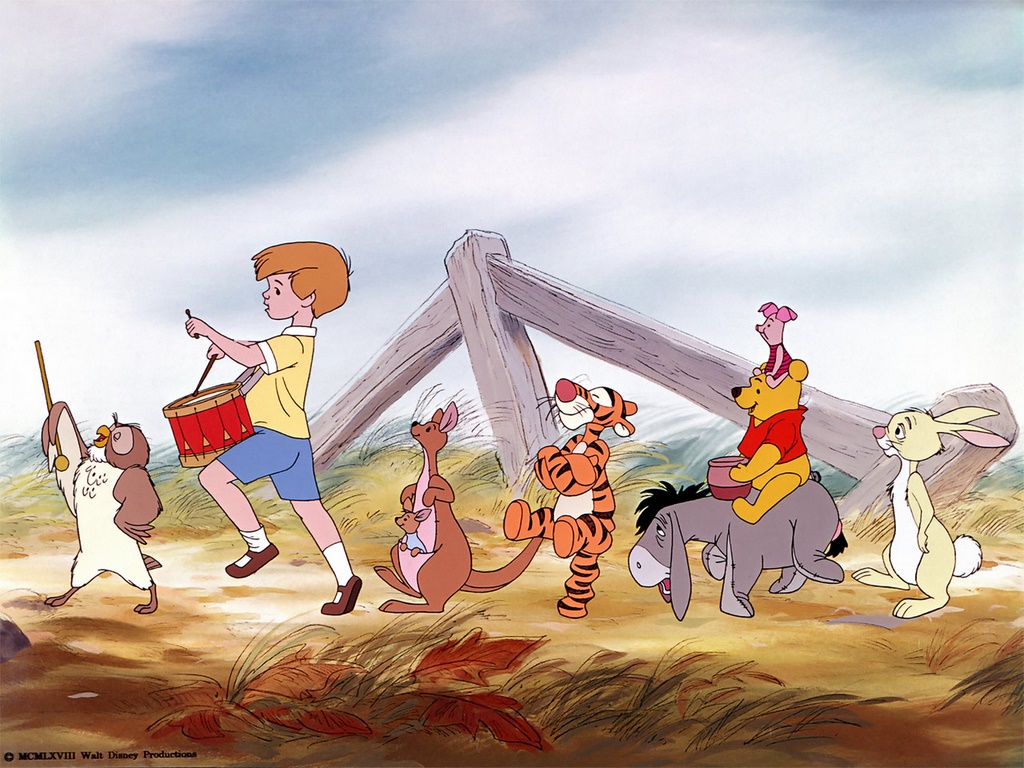 The Many Adventures Of Winnie The Pooh Hd Wallpapers, - Winnie The Pooh Iconic Scenes - HD Wallpaper 