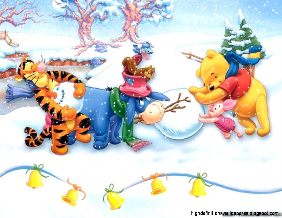 Winnie The Pooh Christmas Wallpapers Crazy Frankenstein - Merry Christmas Winnie The Pooh - HD Wallpaper 