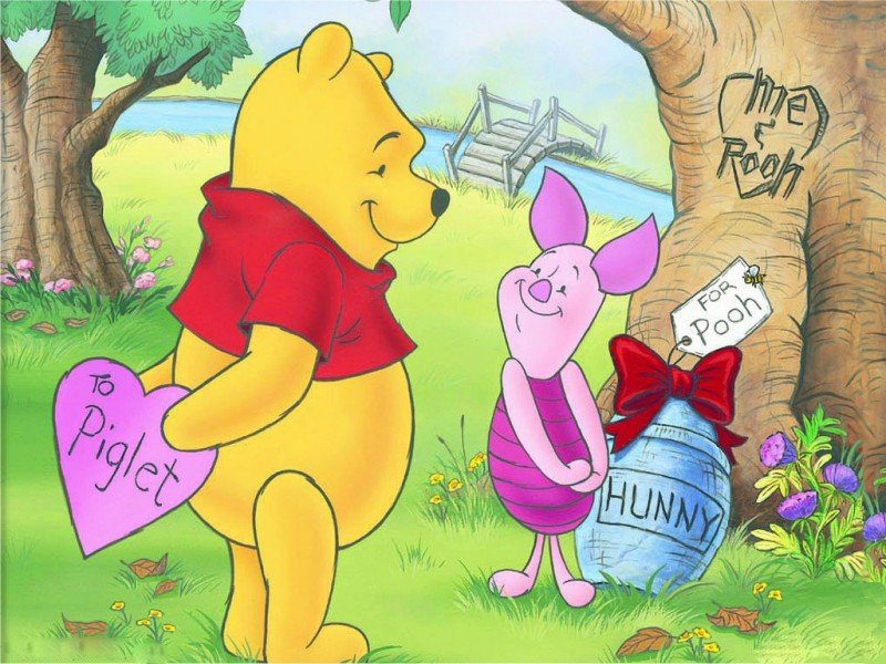 Winnie Pooh Valentines Day - HD Wallpaper 