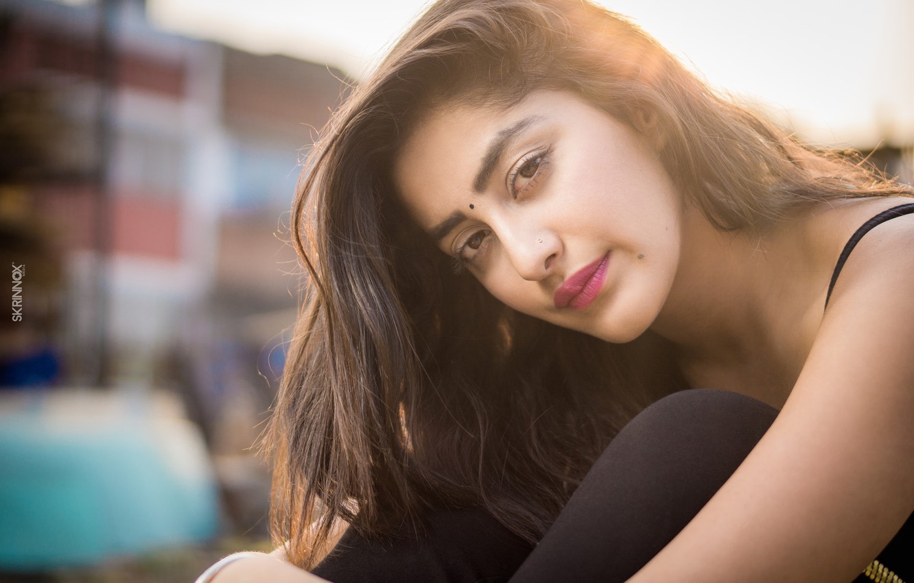 Photo Wallpaper Girl, Beautiful, Sunset, Girls, Eyes, - Divya Sharma Love School - HD Wallpaper 