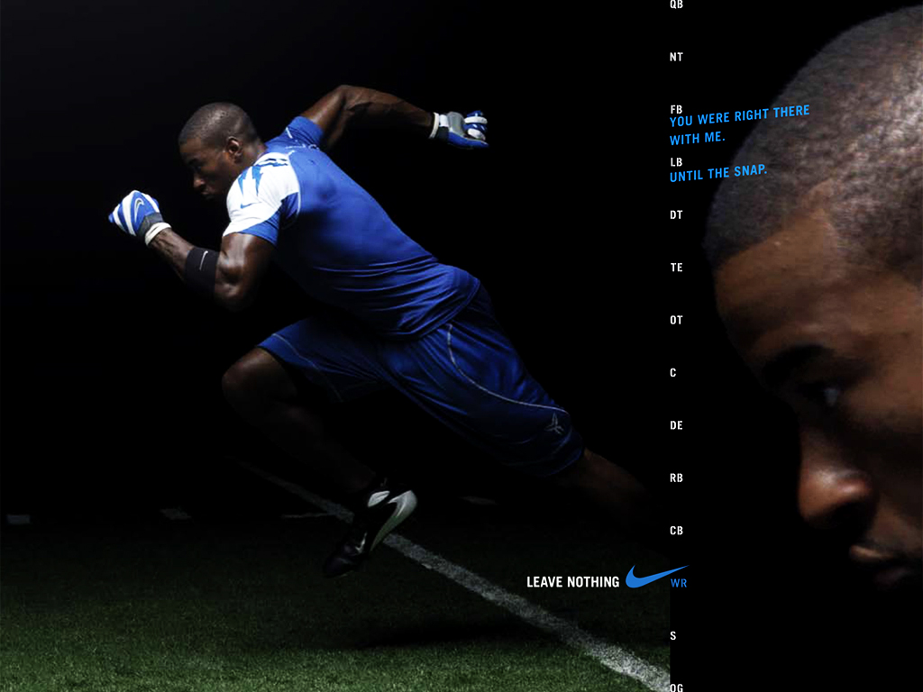 Nfl Nike Football Motivational Leave Nothing Series - Nike Ad Print Campaign - HD Wallpaper 