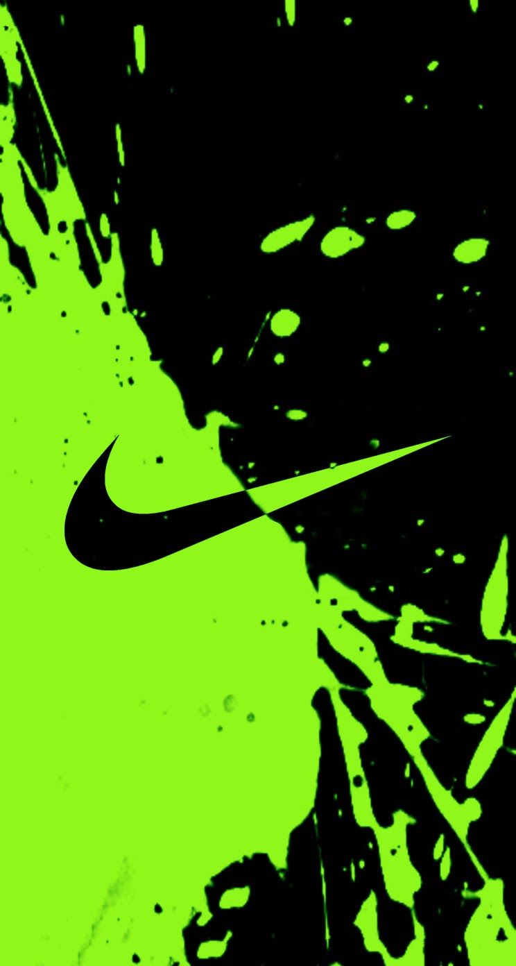 Nike Lime Green Logo 744x1392 Wallpaper teahub.io