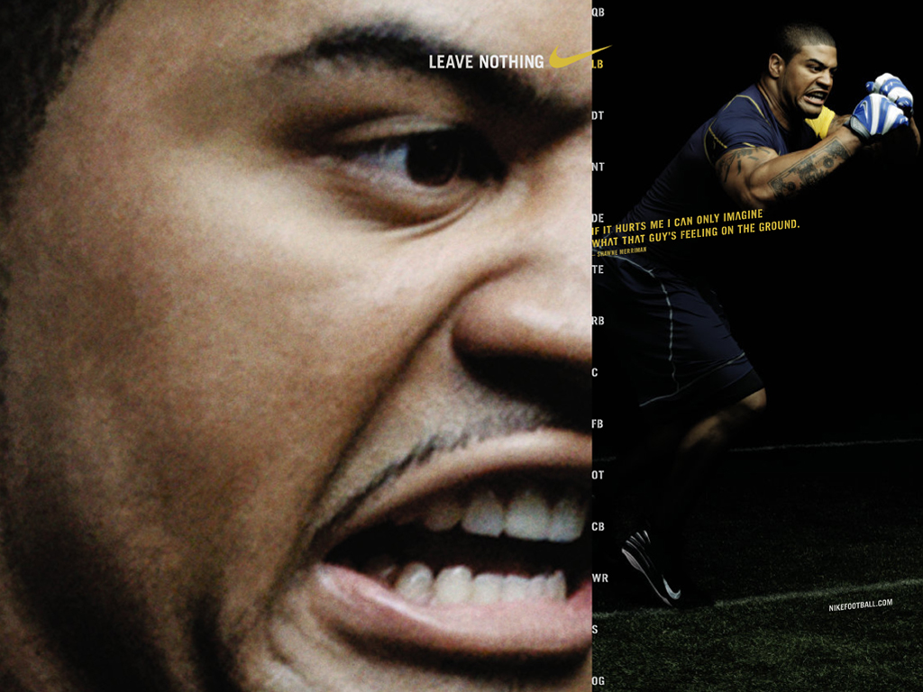 Nfl Nike Football Motivational Leave Nothing Series Nike Football