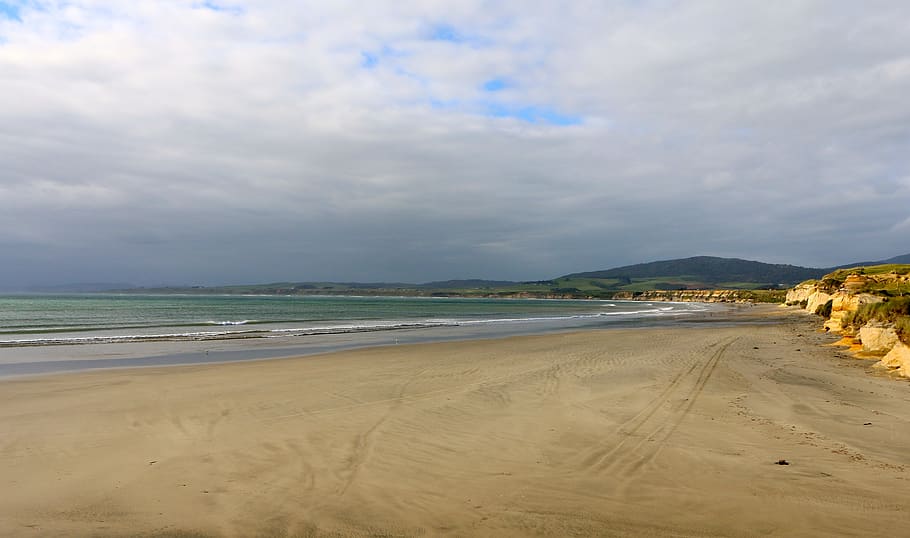 New Zealand, Monkey Island, Ocean, Beach, Sky, Cloud - Beach Ridge - HD Wallpaper 