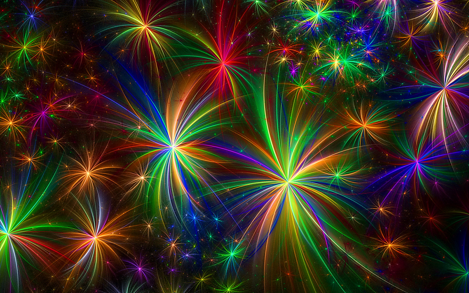 Rainbow Firework Wallpaper Hd Resolution 4th July - HD Wallpaper 