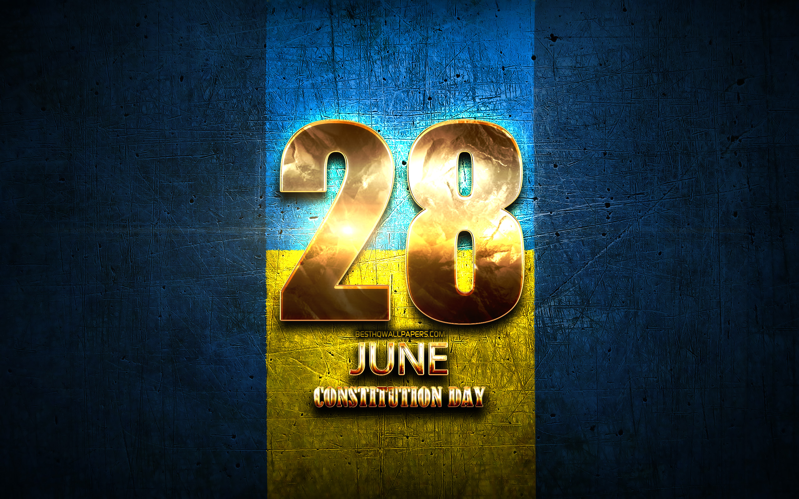 Constitution Day, June 28, Golden Signs, Ukrainian - Darkness - HD Wallpaper 