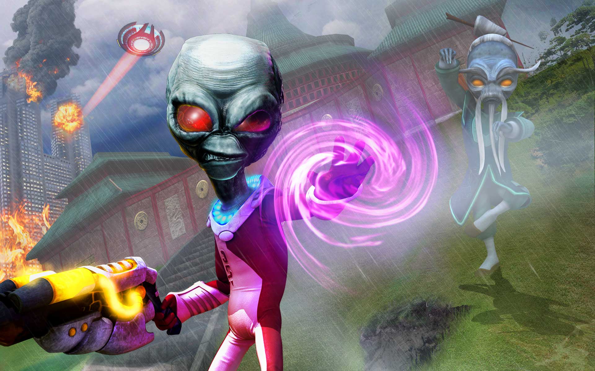 Psychokinetic Energy Wallpaper - Destroy All Humans Artwork - HD Wallpaper 