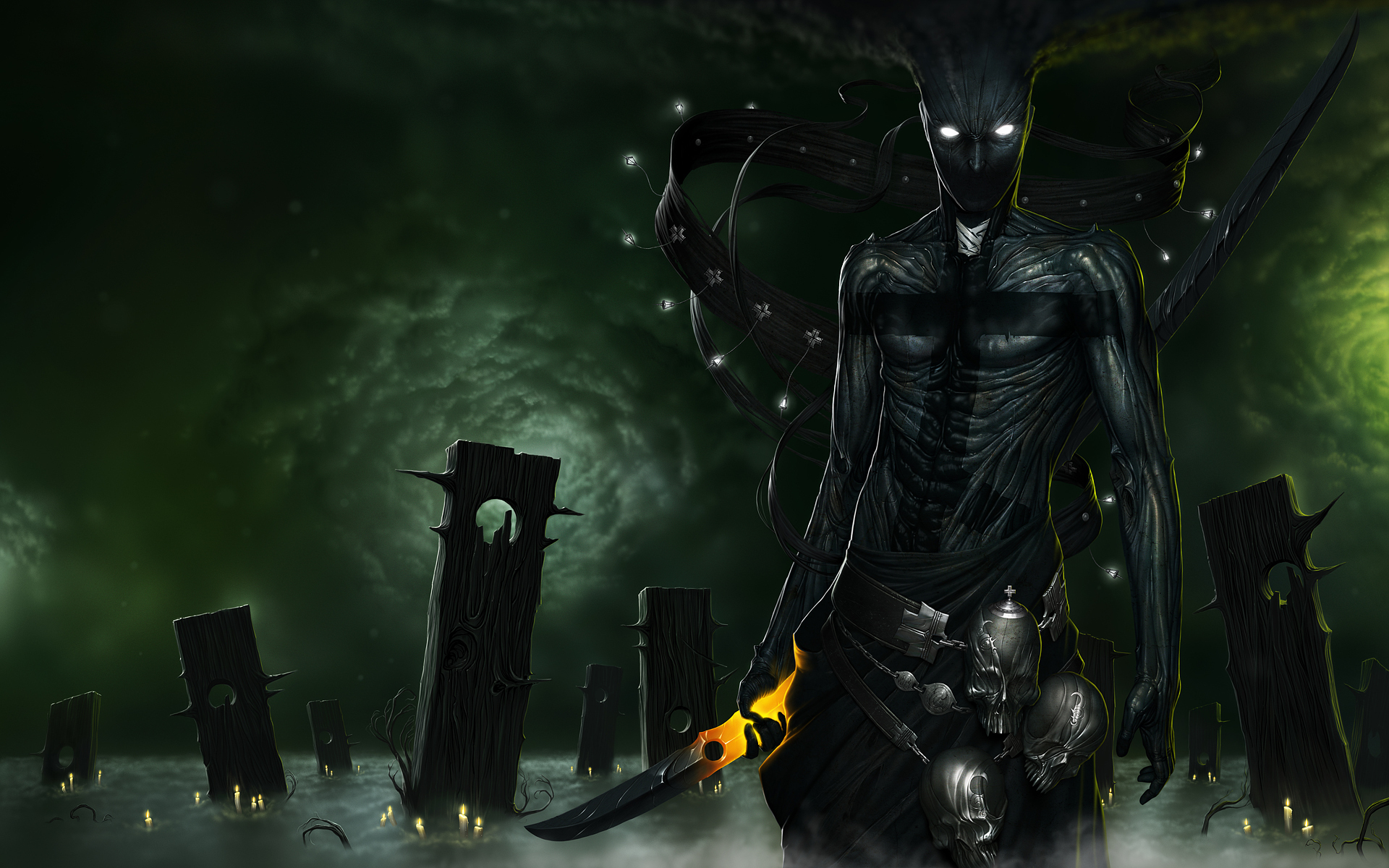 Demonic Fantasy Dark Sword - HD Wallpaper 