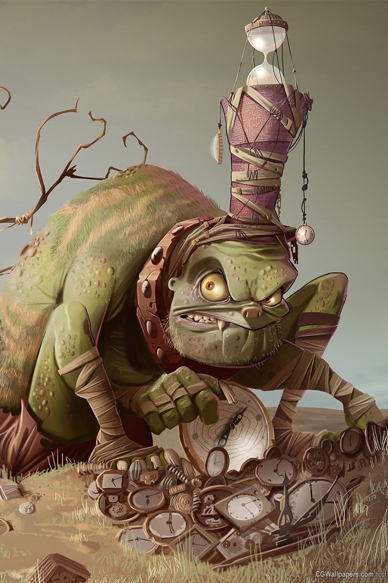 Wallpaper Humor, Green Monster, Girl, Watches - Monster Girl Animal Hd - HD Wallpaper 