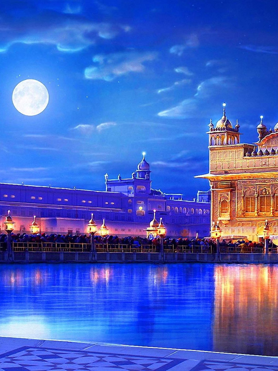 Night Wallpaper Golden Temple - HD Wallpaper 