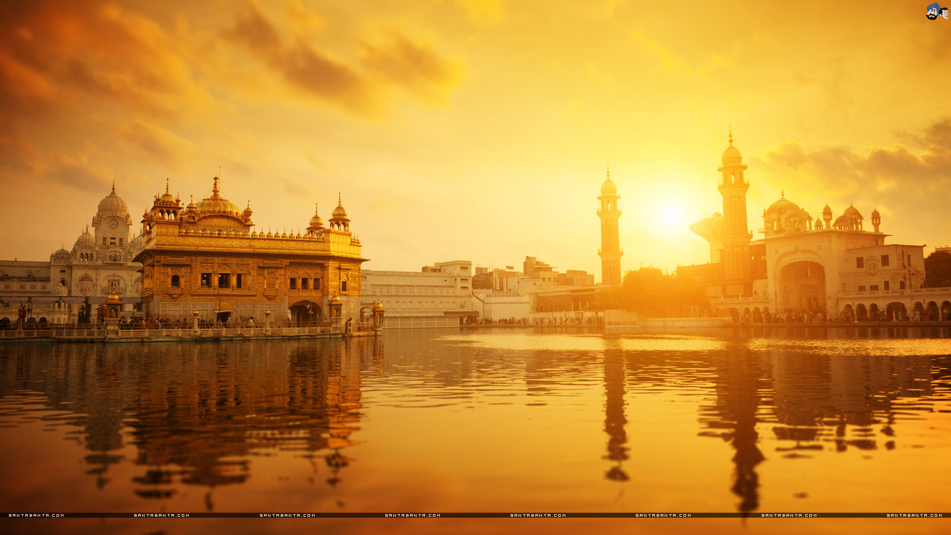 The Golden Temple, Amritsar With Sunset At The Backdrop - Golden Temple - HD Wallpaper 