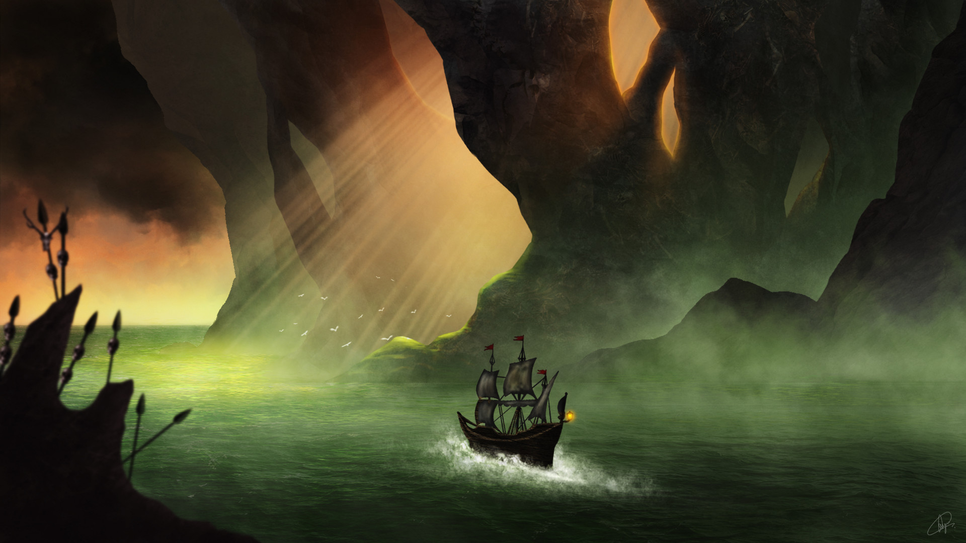 Ice Cave - HD Wallpaper 