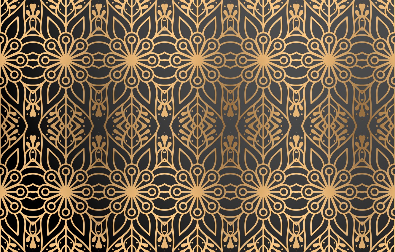 Photo Wallpaper Abstraction, Background, Pattern, Black, - Золотой Цвет На Обои - HD Wallpaper 
