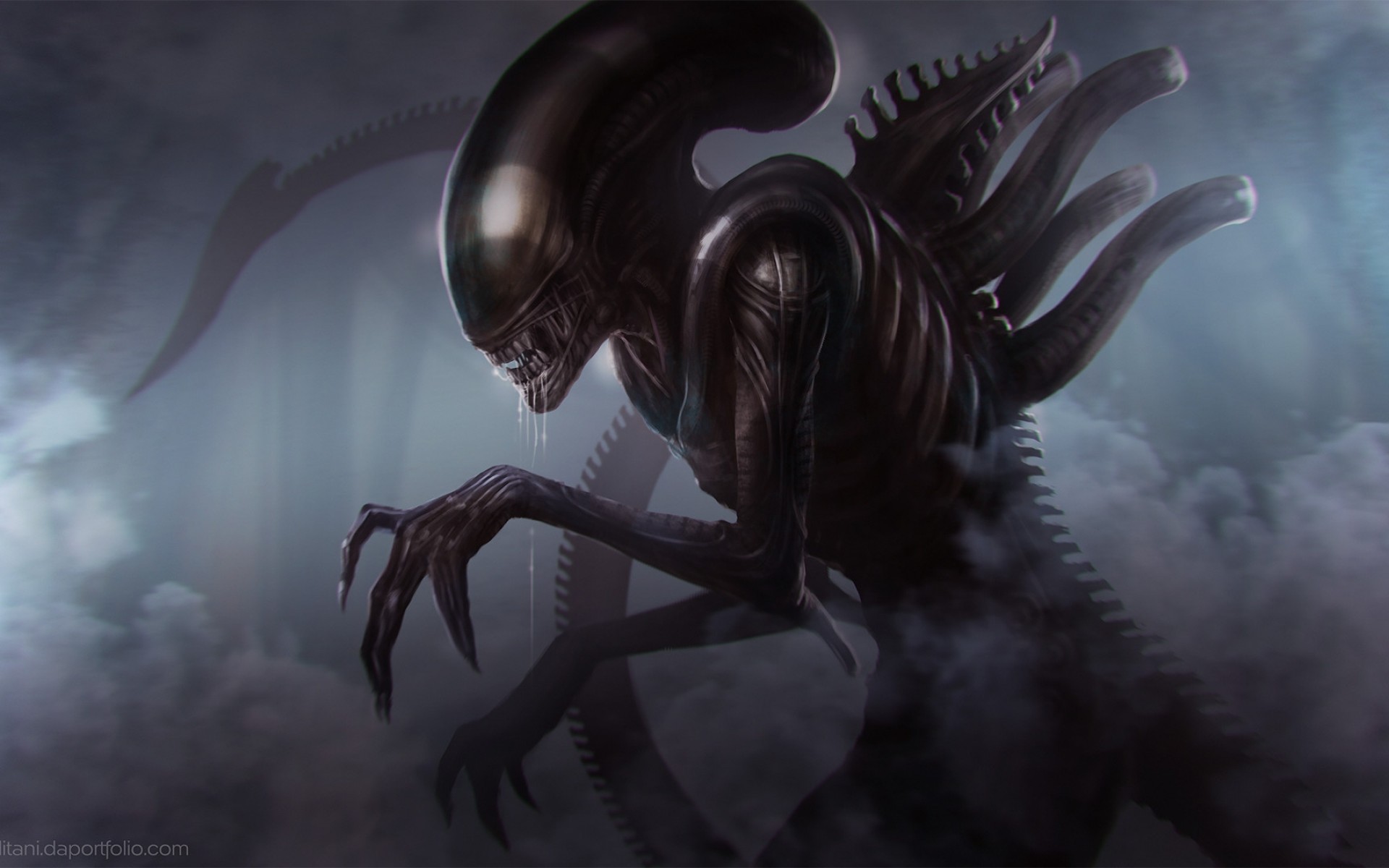 Alien, Xenomorph, Artwork, Profile View - HD Wallpaper 