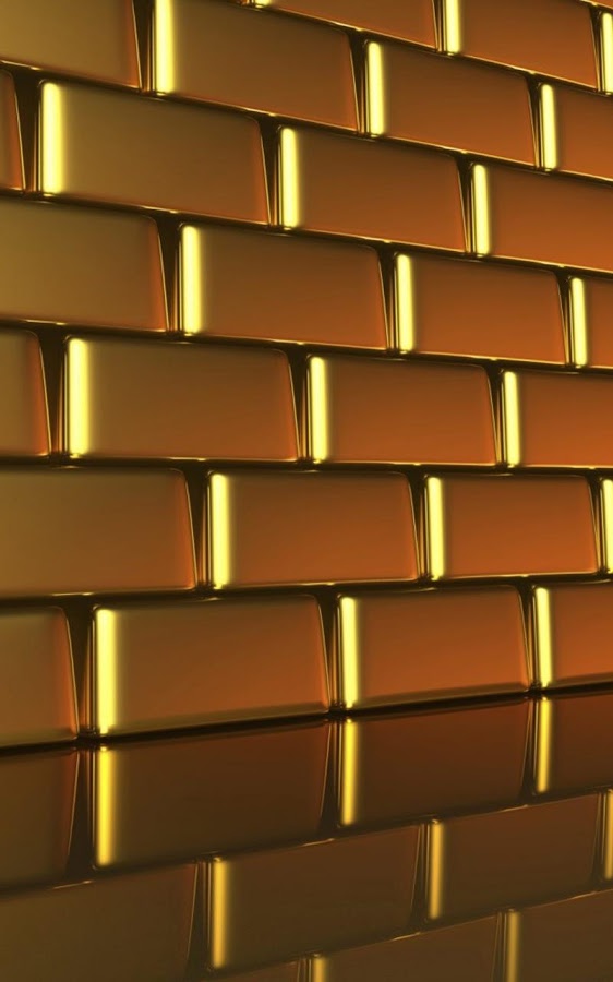Brick Wallpaper Gold - HD Wallpaper 