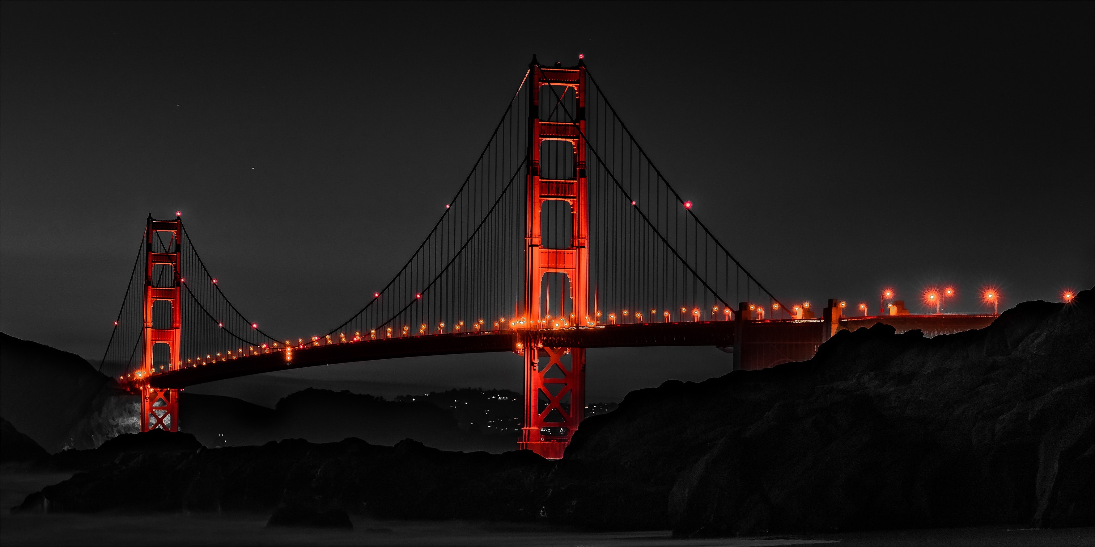 Golden Gate Bridge Wallpaper Night - HD Wallpaper 