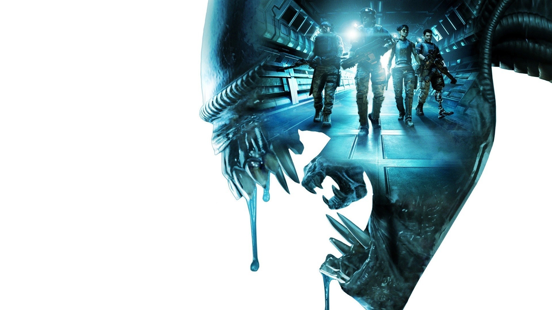 Horror Movies Science Illustration Man - Alien Colonial Marines - HD Wallpaper 
