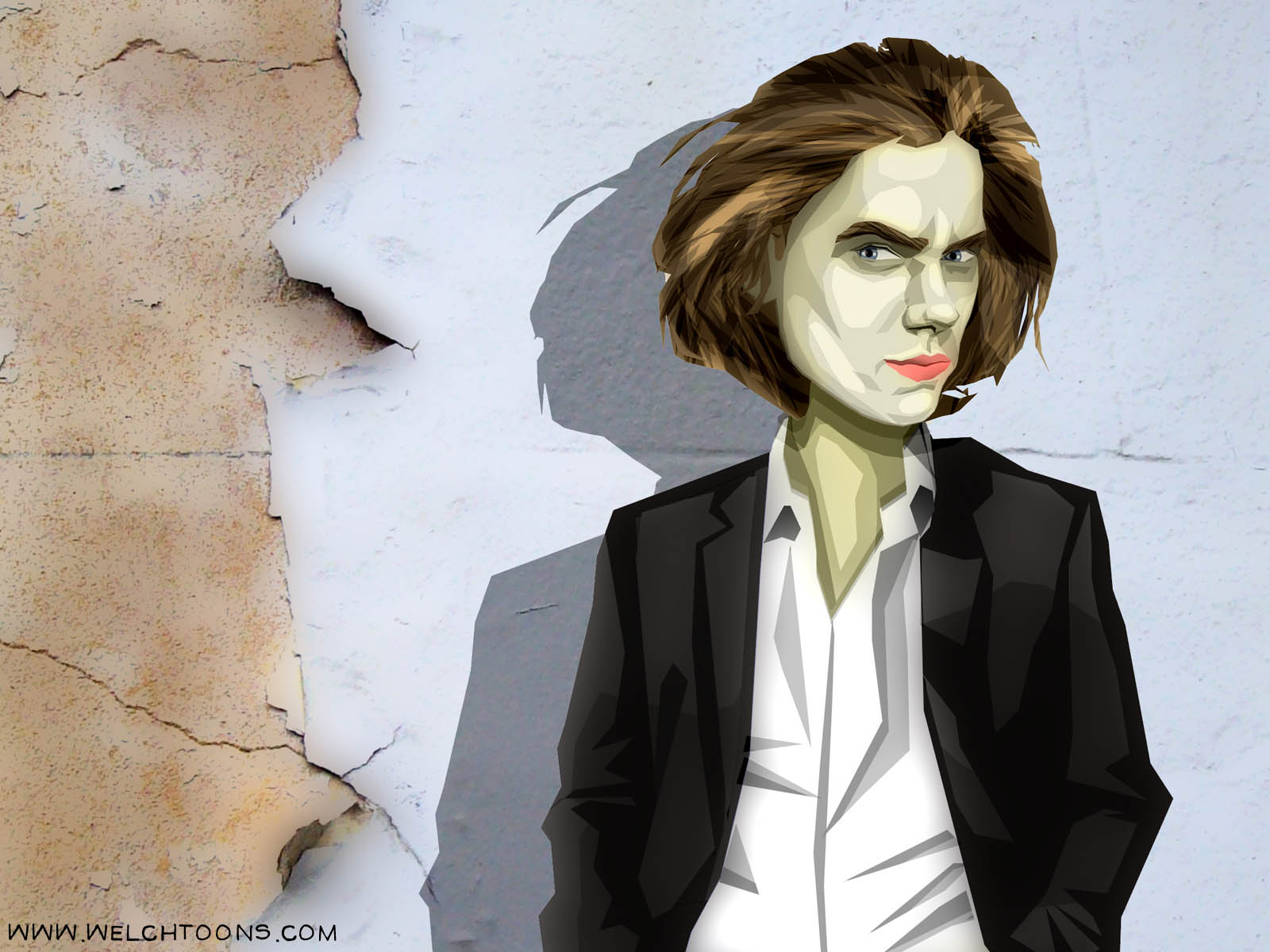 River Phoenix Caricature - HD Wallpaper 