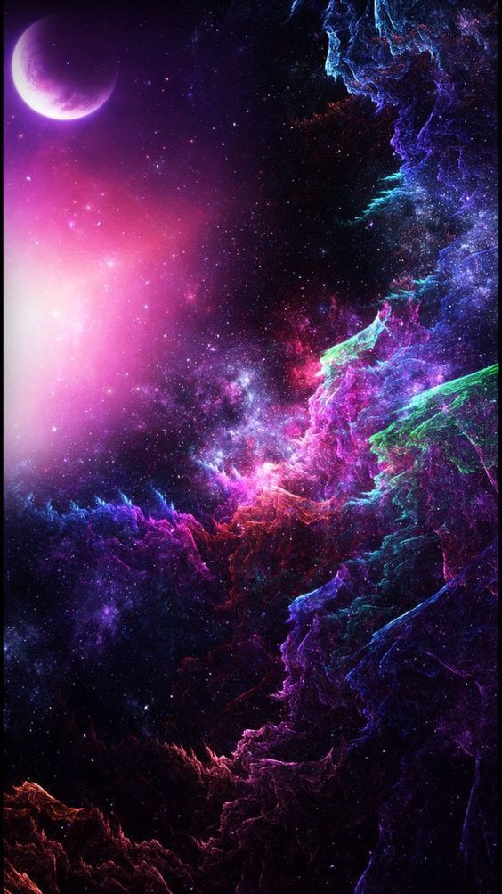 Neon Galaxy Wallpaper Hd - HD Wallpaper 