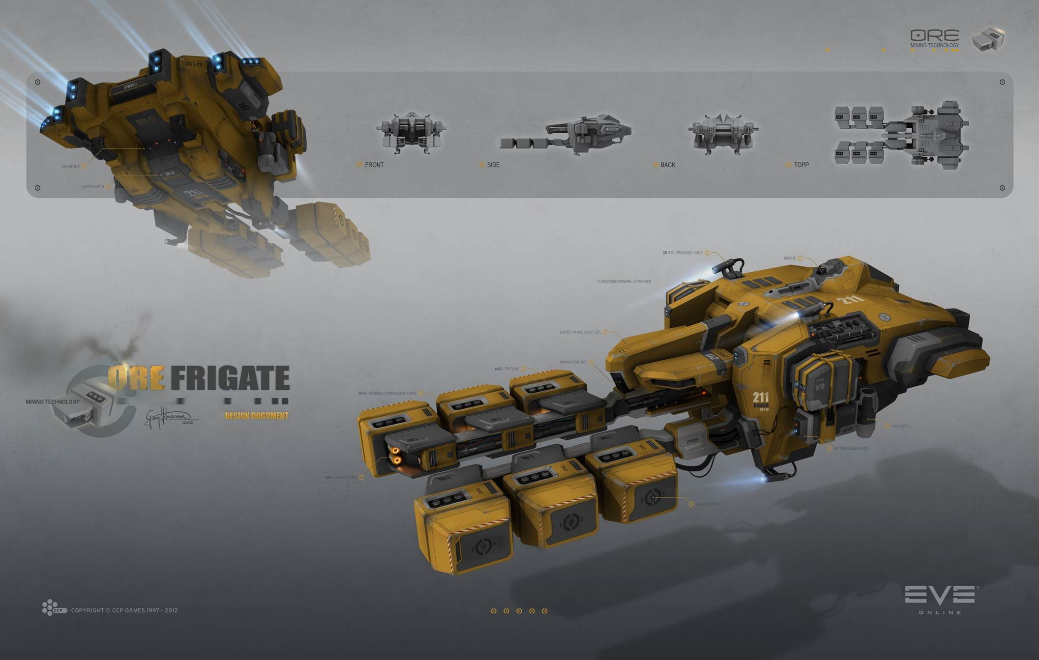 Eve Online Mining Frigate - HD Wallpaper 