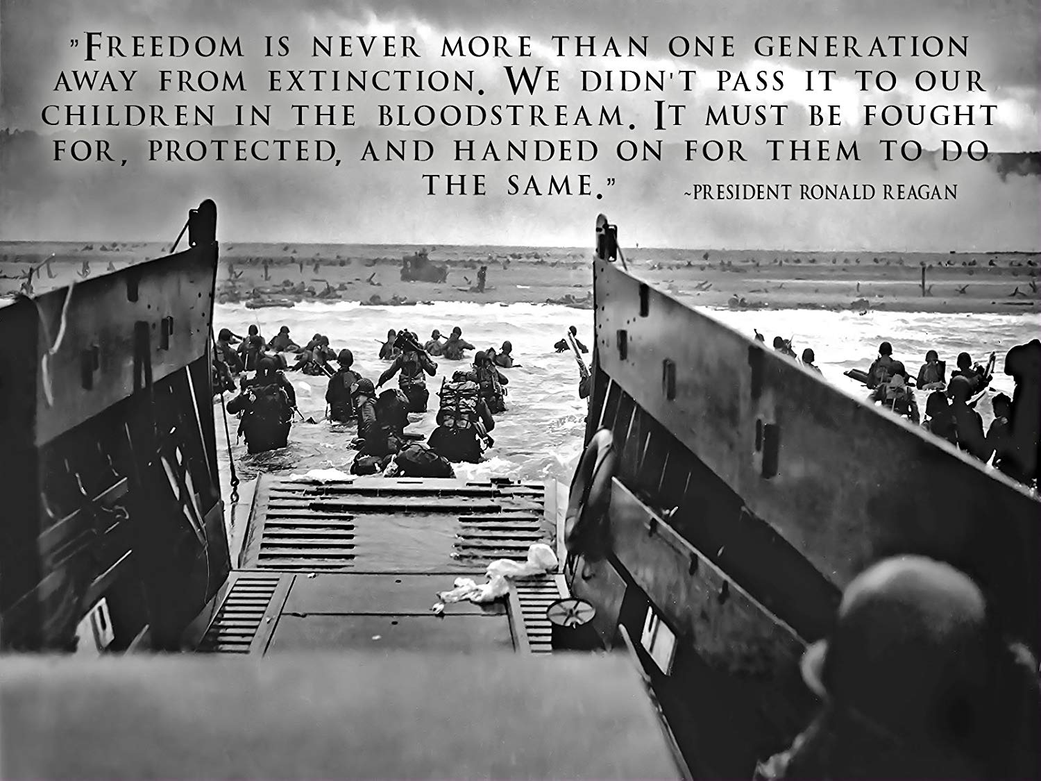 World War 2 Poster Wallpaper-7t6juj1 - Ronald Reagan D Day Quote - HD Wallpaper 