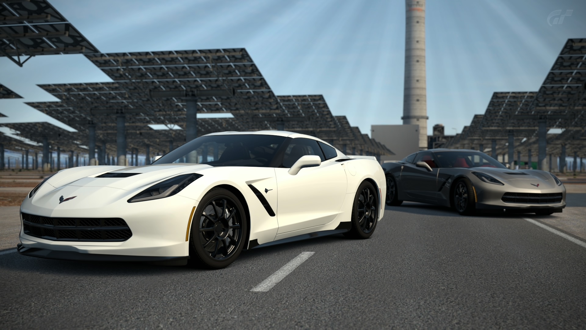 White Corvette Wallpaper - HD Wallpaper 