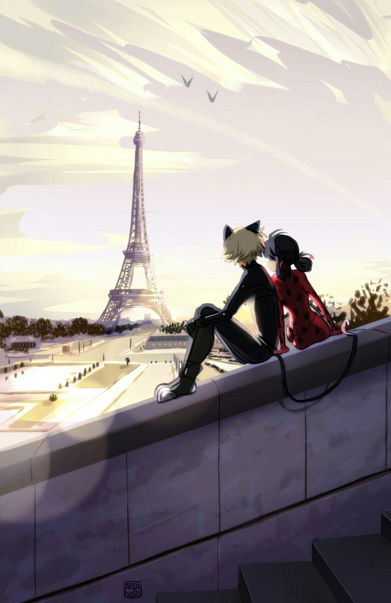 Miraculous Ladybug Eiffel Tower - HD Wallpaper 