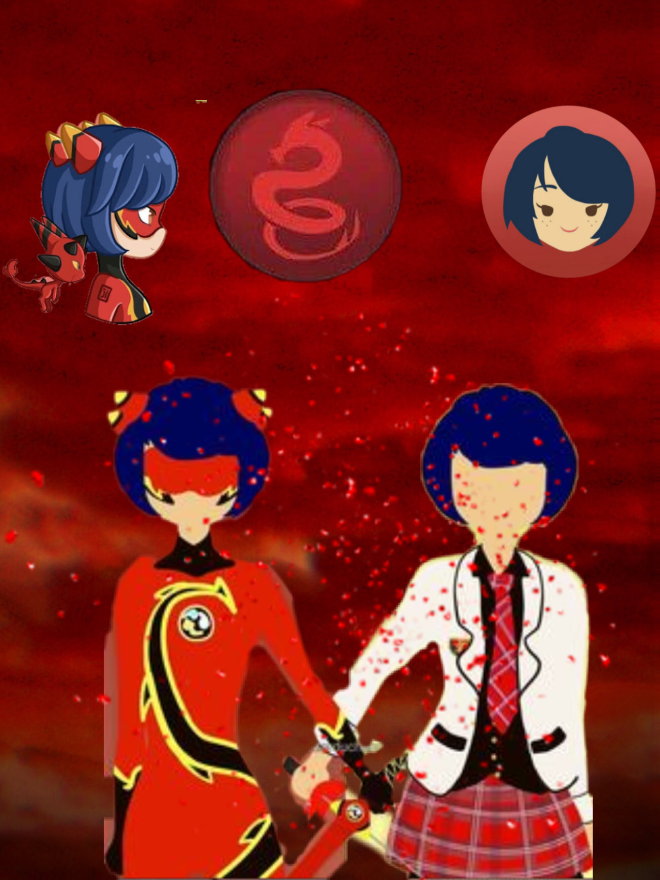 Kagami/ryuko Wallpaper - Kagami Con El Miraculous Del Dragon - HD Wallpaper 