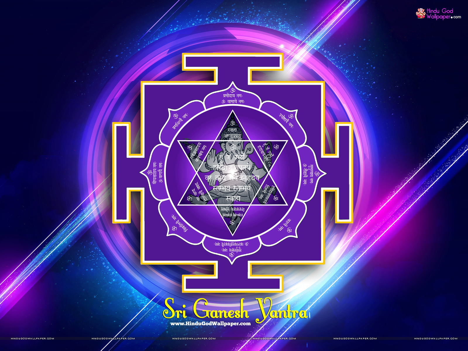 Sri Ganesh Yantra - HD Wallpaper 