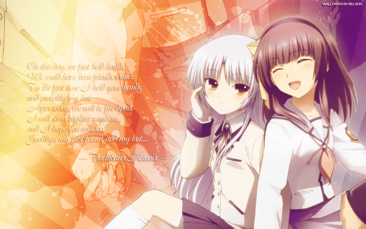 Tachibana Kanade & Nakamura Yuri - Angel Beats - HD Wallpaper 