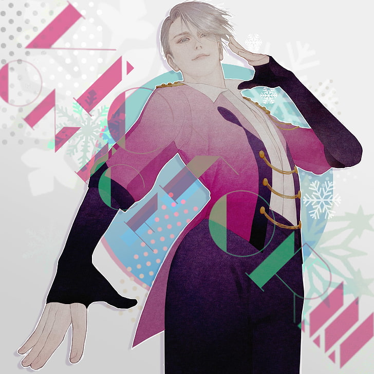 Victor Nikiforov, Yuri On Ice, Gray Hair, Anime, One - HD Wallpaper 