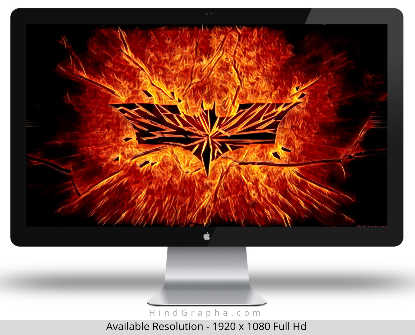 Batman Fire Logo Hd Wallpaper - Led-backlit Lcd Display - HD Wallpaper 